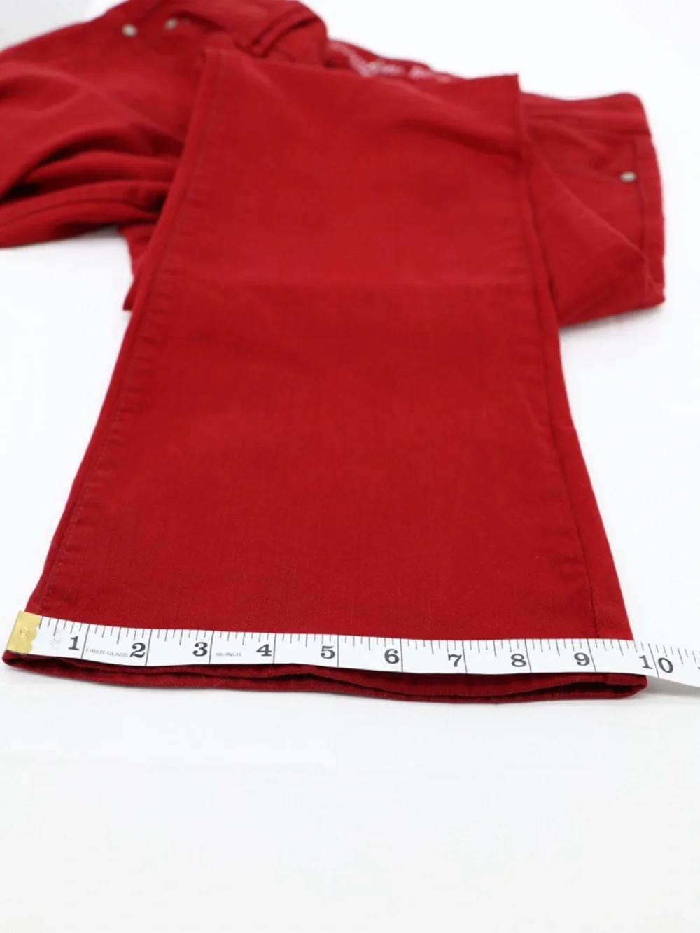 Tommy Hilfiger Red Bootcut Jeans Mid Rise Stretch Cotton Flare‎ Size 10